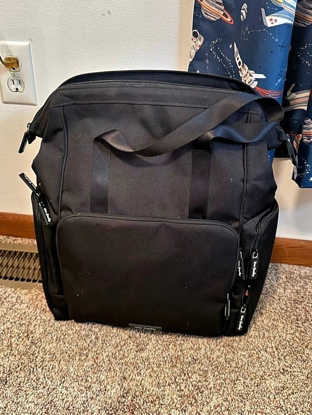 Vera Bradley Cooler Backpack Floral Black